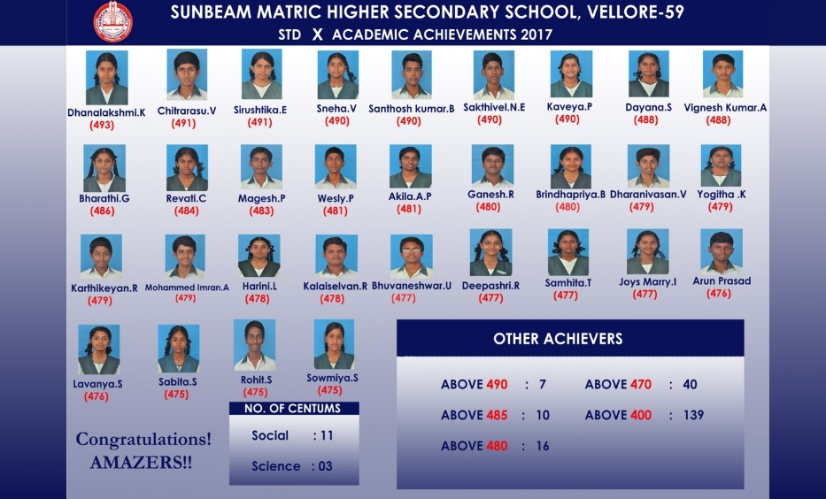 sunbeam-matric-academic-Matric X 2017